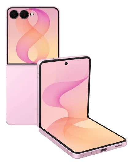 Samsung Galaxy Z Flip8 5G Pink 512GB foldable smartphone viewed from front and back